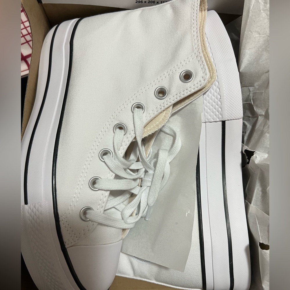 White Platform Converse